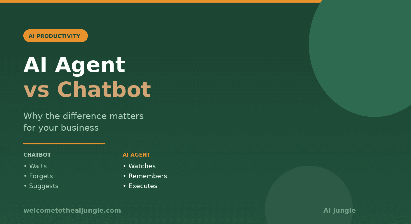 AI Agent vs Chatbot — Why the Difference Matters for Your Workshop